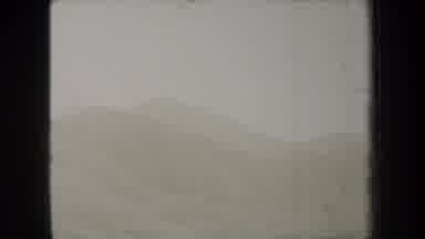 New York USA (1938): Heavy Cloudy Fog Obscuring Large Mountain Peaks In The