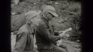 New York USA (1938): Two Guys Sitting Next To The River Looking To Start Fishing