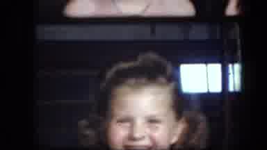 New York USA (1939): Home Movie Film Clip Of A Young Girl With A Big Smile And
