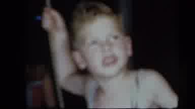 New York USA (1939): Blurry Video Of A Young Boy On A Swing
