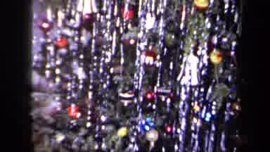 New York USA (1958): A Pretty Christmas Tree With Ornaments And Lights/