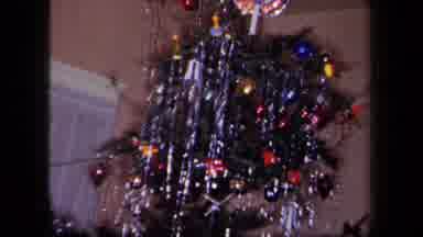 New York USA (1958): Beautiful Sparkling Christmas Tree Sitting In The Living Room