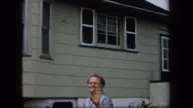 New York USA (1958): Shy Woman Doesn't Want To Be Filmed Beautiful Pink Flowered