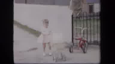 New York USA (1958): Little Girl In Pink Dress Pushing A Baby Buggy In A Vintage