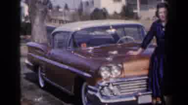 New York USA (1959): Snowy Mountain With Freeway And Cars And Then A Woman In