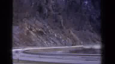 New York USA (1959): Cars From The 1950 Entering And Exiting An Interstate Freeway