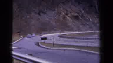 New York USA (1959): A Beautiful Road Running Round A Big Mountain And Traffic