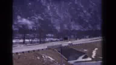 New York USA (1959): Traffic Along A Two Lane Highway At The Base Of A Mountain