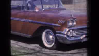 New York USA (1959): Brown Unique Car Driving On The Road In Mountains