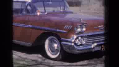 New York USA (1959): A Vintage Red Car