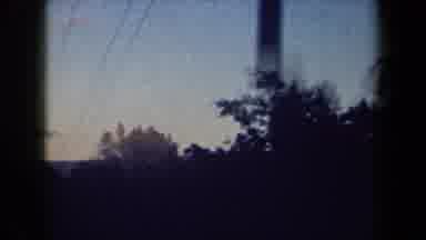 New York USA (1959): Camera Moving Across Sky With Telephones Lines And Five