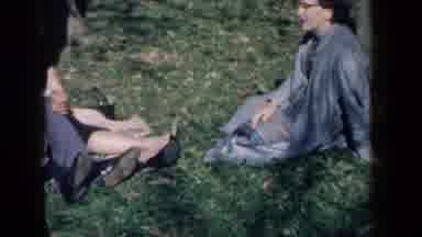 New York USA (1959): A Outdoor Picnic Style Meeting With Two Couples And A Single