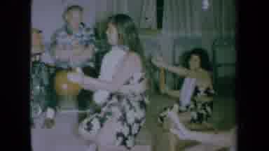 California USA (1961): Two Girls Showing Off The Hula Dance In Hawaiian Attire