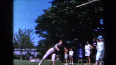 California USA (1961): People At A Park Playing Games And Having Fun