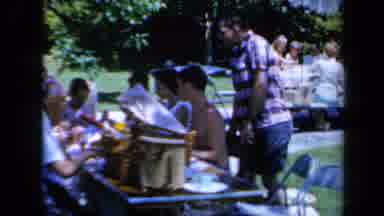 California USA (1961): Outdoor Gathering Picnic Feast Eating Food Elderly Adults