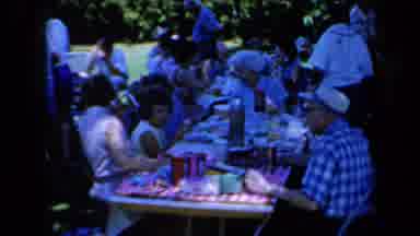 California USA (1961): Lots Of People Gather At An Outdoor Picnic Enjoying Lots Of