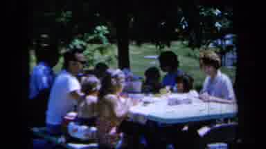 California USA (1961): The Peoples Are Eating Food In The Garden This Is Very Nice