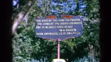 California USA (1969): Person Working In Workshop Outdoor Metal Sign With Verse