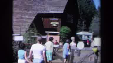 California USA (1969): People Walking Around In Their Town Enjoying A Nice Day