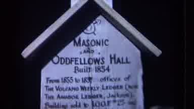 California USA (1969): Masonic And Odd Fellows Hall Sign