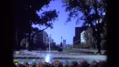 California USA (1969): A View Of A City Including A Pretty Waterfall