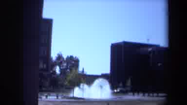 California USA (1969): Beautiful Water Fountains In The City