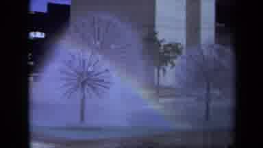 Sacramento California USA (1969): Three Water Fountains In A Shape Of Dandelion