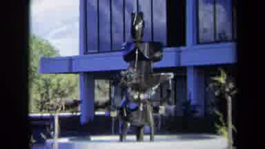 Sacramento California USA (1969): Gear Windmill Moving Fountain Statue Made Of