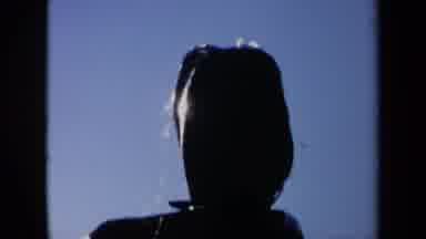 Sacramento California USA (1969): Black Figure With Water Running Down It On A
