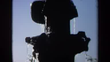 Sacramento California USA (1969): Cool Mechanical Water Fountain Making Water