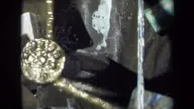 Sacramento California USA (1969): Mill Flowing Water Turning Outside Close Up Gold
