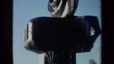 Sacramento California USA (1969): Abstract Art Fountain With Fan Blade And Water