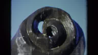 Sacramento California USA (1969): Bronze Spiral Fountain With Two Holes In The