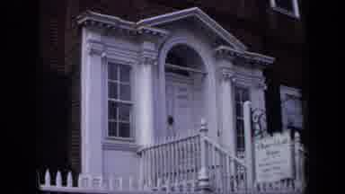 Annapolis USA (1970): Zooming Into The Sign At The Ornate White Chase Lloyd House