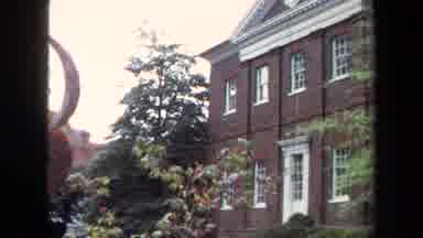 Annapolis USA (1970): Slow Sliding View Of A Historical Brick Building With White