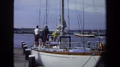 Annapolis USA (1970): People And Boats In A Harbor