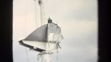 Annapolis USA (1970): White Pole With Flag At Top And Ropes Held In Place By Metal