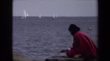 Annapolis USA (1970): A Woman Is Sitting By The River