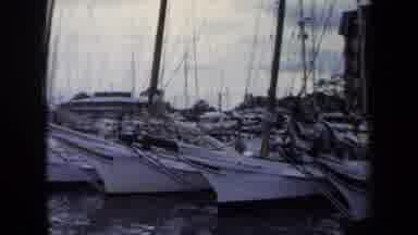 Annapolis USA (1970): Boats Sitting In The Harbor As The Sun Starts To Go Down