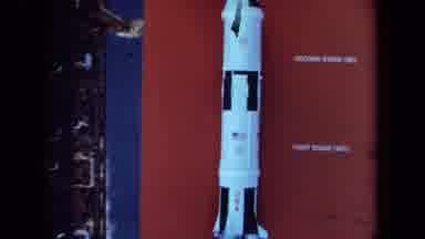California USA (1970): A Showcase Of The Space Shuttle Rocket A Small Model Of It