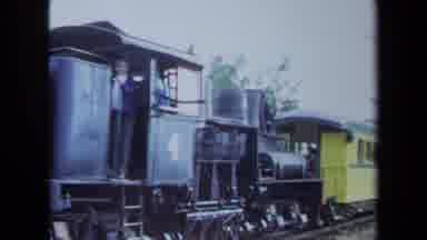 California USA (1970): Train Engine Number 4 Carrying Many Passengers In Closed