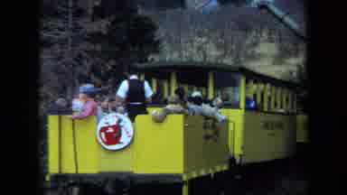 California USA (1970): A Train Moving In The Hill Country