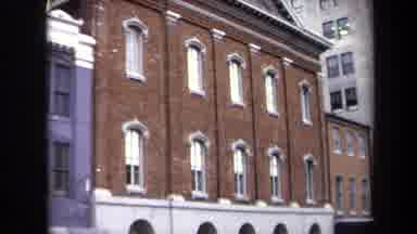 Washington DC USA (1970): People Walking Into An Old Building Located In A City