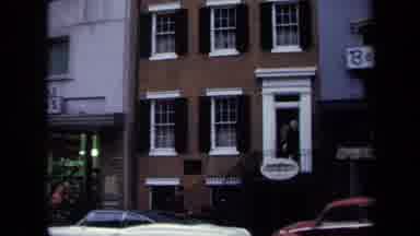 Washington DC USA (1970): Downtown Brownstone Home Among Old Town Businesses
