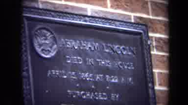 Washington DC USA (1970): Video Footage Of Presidents Lincoln's Grave Placard On A