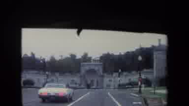 Washington DC USA (1970): Leaves Covering Grass In Park Driving Into City With