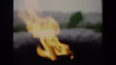 Washington DC USA (1970): A Fire And A Beautiful Landscape Covered In White Snow