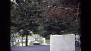 Washington DC USA (1970): A Procession Of People Passing Headstones