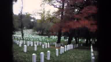 Washington DC USA (1970): An Old Cemetery With A Huge Tombstone And Many Little