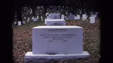 Washington DC USA (1970): Closeup Footage Of Headstone In A Cemetery On A Fall Day